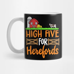 High Five Herefords - Cattle Farmer Gift Idea Mug
